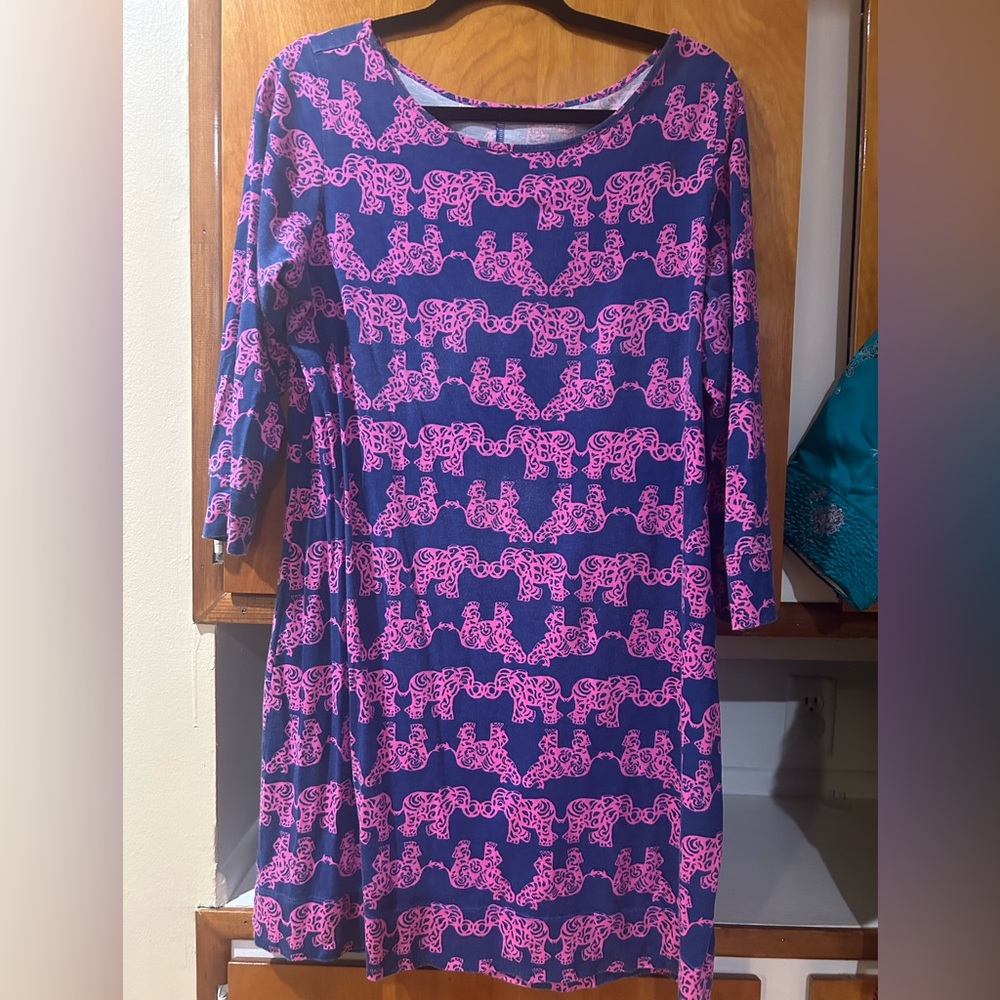 Lilly Pulitzer Marlowe Elephant Dress Ads L View 2